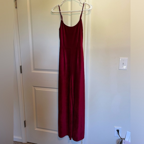 Forever 21 Pants - Red velvet tank top romper/jumpsuit